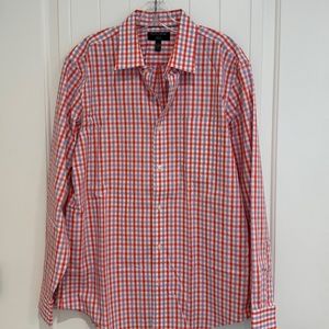 Banana Republic men's long-sleeved checkered shirt